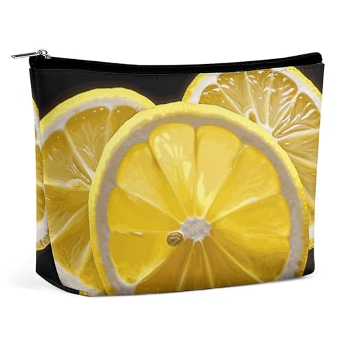 OURTEV Make-up-Tasche für Damen, tragbare Kosmetiktasche, Zitronenscheiben, Reise-Make-up-Tasche, Kulturbeutel für Damen, Stil, Einheitsgröße, Stil:, Einheitsgröße OURTEV Make-up-Tasche für Damen, tragbare Kosmetiktasche, Zitronenscheiben, Reise-Make-up-Tasche, Kulturbeutel für Damen, Stil, Einheitsgröße, Stil:, Einheitsgröße von OURTEV