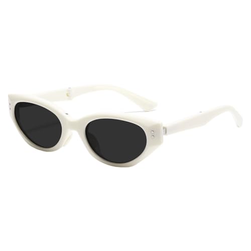 OUSHOP Damen Retro Polarisierte Sonnenbrille Anti-UV Fahren Wandern Angeln Sport Sonnenbrille Klappschutz Reisen,Weiß,One Size von OUSHOP