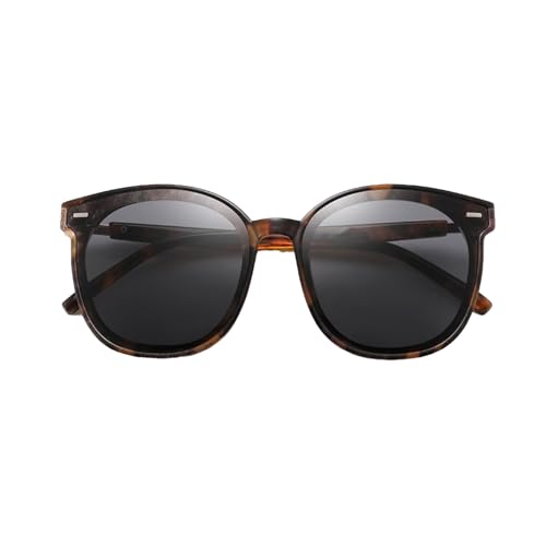 OUSHOP Damen-Sonnenbrille, polarisierte Sonnenbrille, Anti-UV, Fahren, Wandern, Angeln, Sport, faltbar, schützende Aufbewahrungstasche, Reisen,Tortoise,One Size von OUSHOP