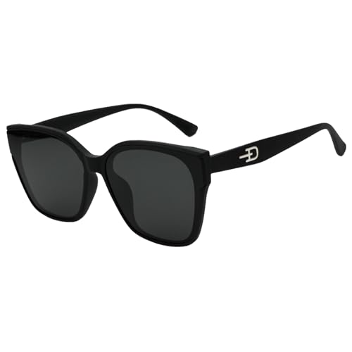 OUSHOP Damen-Sonnenbrille, polarisierte Sonnenbrille, Anti-UV, Fahren, Wandern, Angeln, Sport, großer Rahmen, Reisebrille,Schwarz,One Size von OUSHOP