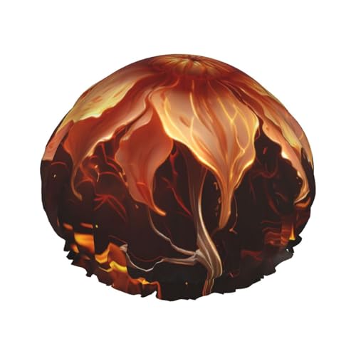 Duschhaube, wiederverwendbar, für Damen, langes Haar, doppellagig, wasserdicht, Flammenblume, elastisch, Duschhut, Haarschutz für Damen, Spa-Salon Duschhaube, wiederverwendbar, für Damen, langes Haar, doppellagig, wasserdicht, Flammenblume, elastisch, Duschhut, Haarschutz für Damen, Spa-Salon von OUSIKA