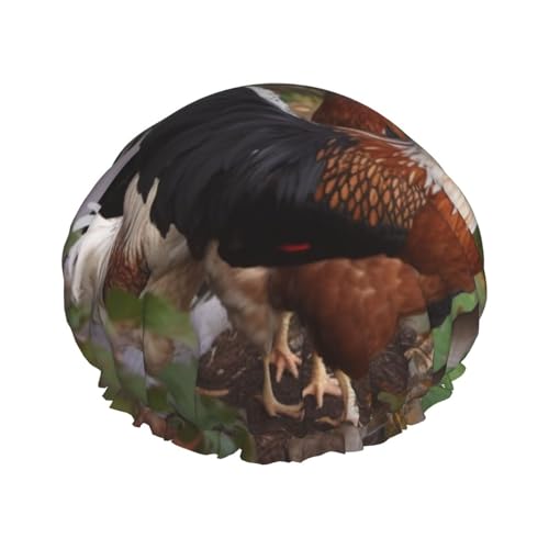 Duschhaube, wiederverwendbar, für Damen, langes Haar, doppellagig, wasserdicht, Haarkappen, Hinterhof, Hühner, elastischer Duschhut, Haarschutz für Damen, Spa-Salon Duschhaube, wiederverwendbar, für Damen, langes Haar, doppellagig, wasserdicht, Haarkappen, Hinterhof, Hühner, elastischer Duschhut, Haarschutz für Damen, Spa-Salon von OUSIKA