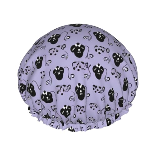 Duschhaube, wiederverwendbar, für Damen, langes Haar, doppellagig, wasserdicht, Haunted Mansion, elastischer Duschhut, Haarschutz für Damen, Spa-Salon Duschhaube, wiederverwendbar, für Damen, langes Haar, doppellagig, wasserdicht, Haunted Mansion, elastischer Duschhut, Haarschutz für Damen, Spa-Salon von OUSIKA
