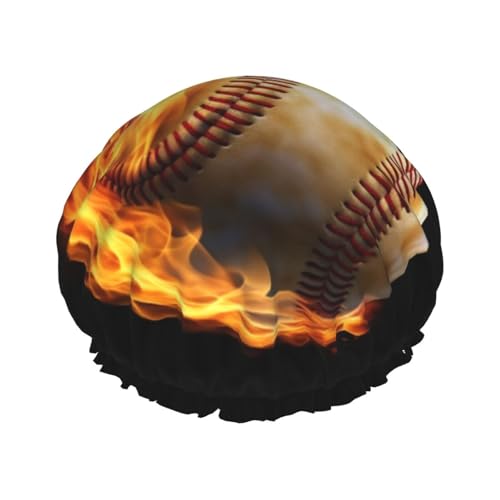 Duschhaube, wiederverwendbar, für Damen, langes Haar, doppellagig, wasserdicht, für Feuer, Baseball, elastisch, Duschhut, Haarschutz für Damen, Spa-Salon Duschhaube, wiederverwendbar, für Damen, langes Haar, doppellagig, wasserdicht, für Feuer, Baseball, elastisch, Duschhut, Haarschutz für Damen, Spa-Salon von OUSIKA