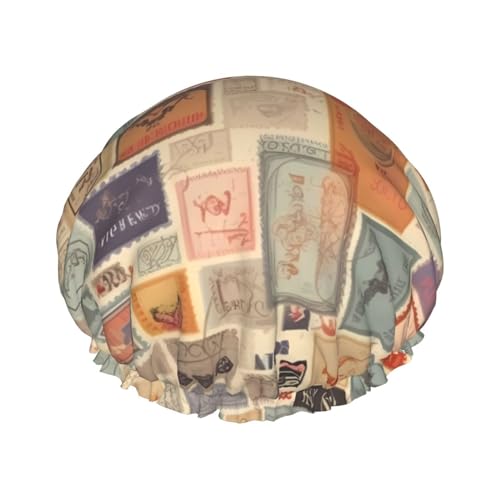 Duschhaube, wiederverwendbar, für Damen, langes Haar, doppellagig, wasserdicht, für Postschreibwaren, elastischer Duschhut, Haarschutz für Damen, Spa-Salon Duschhaube, wiederverwendbar, für Damen, langes Haar, doppellagig, wasserdicht, für Postschreibwaren, elastischer Duschhut, Haarschutz für Damen, Spa-Salon von OUSIKA