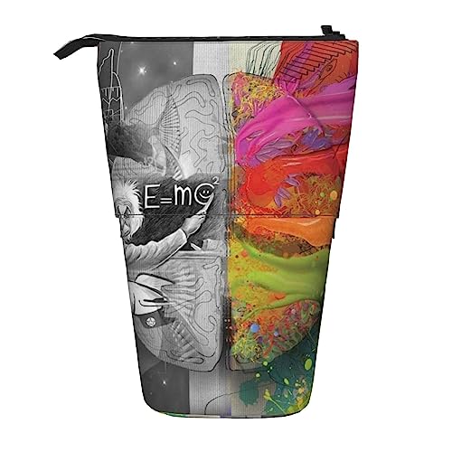 Galaxy Planet Nature Ständer Stiftehalter Teleskopisches Federmäppchen Stifttasche Make-up-Tasche Organizer für Büro, Linke und rechte Gehirnmalerei, Einheitsgröße, Taschen-Organizer von OUSIKA