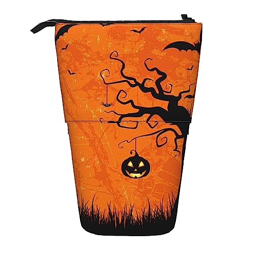 Goldener Glitzer-Weihnachtsständer Stiftehalter Teleskop-Federmäppchen Stifttasche Make-up-Tasche Organizer für Büro, Happy Halloween Party, Einheitsgröße, Taschen-Organizer von OUSIKA