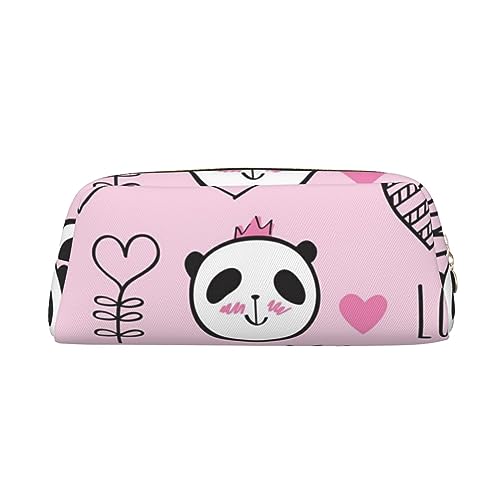 Make-up-Tasche mit Panda-Muster, Leder, für Reisen, Kulturbeutel, Kosmetiktasche, tägliche Aufbewahrungstasche für Damen, gold, Einheitsgröße, Taschen-Organizer von OUSIKA