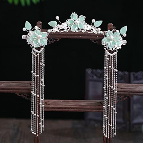 OUSIKA Chinesische Haarnadel Schmuck Blume Perlen Quasten Step Shake Hair Sticks Clips Frauen Hanfu Kleid Haarschmuck Als Show Zubehör von OUSIKA