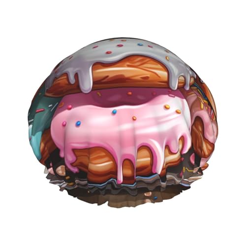OUSIKA Duschhaube, wiederverwendbar, für Damen, langes Haar, doppellagig, wasserdicht, Cartoon-Donuts, elastischer Duschhut, Haarschutz für Damen, Spa-Salon OUSIKA Duschhaube, wiederverwendbar, für Damen, langes Haar, doppellagig, wasserdicht, Cartoon-Donuts, elastischer Duschhut, Haarschutz für Damen, Spa-Salon von OUSIKA