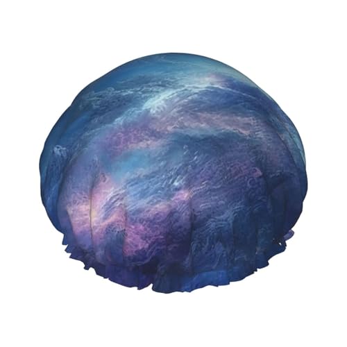OUSIKA Duschhaube, wiederverwendbar, für Damen, langes Haar, doppellagig, wasserdicht, Nebel und Mond, elastischer Duschhut, Haarschutz für Damen, Spa-Salon OUSIKA Duschhaube, wiederverwendbar, für Damen, langes Haar, doppellagig, wasserdicht, Nebel und Mond, elastischer Duschhut, Haarschutz für Damen, Spa-Salon von OUSIKA