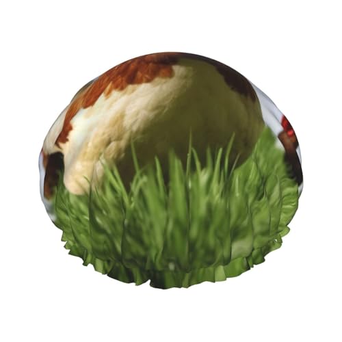 OUSIKA Duschhaube, wiederverwendbar, für Damen, langes Haar, doppellagig, wasserdicht, lustig, Hühnergras, elastischer Duschhut, Haarschutz für Damen, Spa-Salon OUSIKA Duschhaube, wiederverwendbar, für Damen, langes Haar, doppellagig, wasserdicht, lustig, Hühnergras, elastischer Duschhut, Haarschutz für Damen, Spa-Salon von OUSIKA