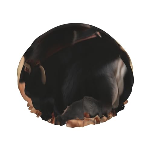 OUSIKA Duschhaube, wiederverwendbar, für Damen, langes Haar, doppellagig, wasserdicht, niedlicher Labrador, elastischer Duschhut, Haarschutz für Damen, Spa-Salon OUSIKA Duschhaube, wiederverwendbar, für Damen, langes Haar, doppellagig, wasserdicht, niedlicher Labrador, elastischer Duschhut, Haarschutz für Damen, Spa-Salon von OUSIKA