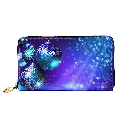 OUSIKA Golden Glitter Weihnachten Damen Geldbörse Leder Große Kapazität Reißverschluss Clutch Handtasche Münzbörse für Frauen, Schwarz , Einheitsgröße von OUSIKA