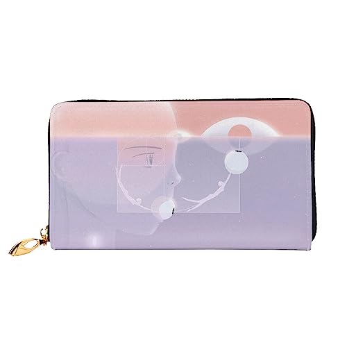 OUSIKA for You Art Damen Geldbörse Leder Große Kapazität Reißverschluss Clutch Handtasche Münzbörse für Frauen, Schwarz , Einheitsgröße von OUSIKA