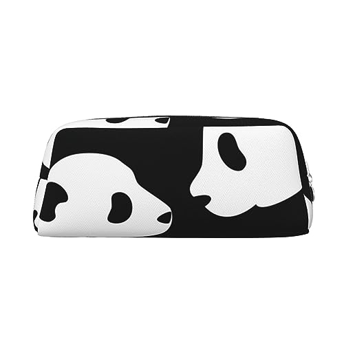 Panda-Tier-Make-up-Tasche, Leder, Federmäppchen, Reise-Kulturbeutel, Kosmetiktasche, tägliche Aufbewahrungstasche für Frauen, silber, Einheitsgröße, Taschen-Organizer von OUSIKA