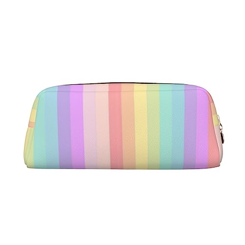 Regenbogen Farbigen Druck Bleistift Fall Wasserdicht Leder Bleistift Beutel Reise Comestic Tasche Aufbewahrungstasche Für Arbeit Büro, gold, Einheitsgröße, Kunst von OUSIKA