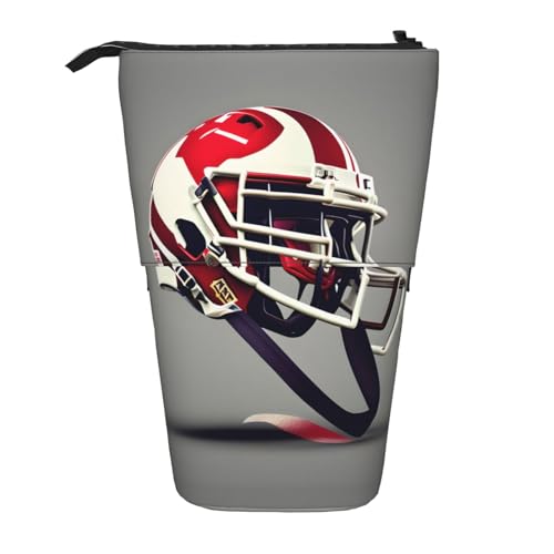 American Football Vertikales einziehbares Federmäppchen, Schreibwaren-Box, Erwachsenen-Büro-Organizer-Box von OUSXC