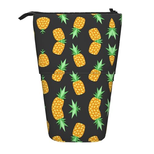 Ananas Vertikales einziehbares Federmäppchen Schreibwarenbox Erwachsene Büro Organizer Box von OUSXC