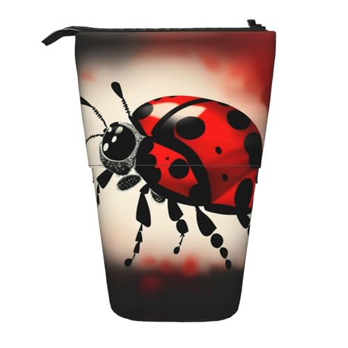 Art Ladybug Tracks Vertikales einziehbares Federmäppchen Schreibwarenbox für Erwachsene Büro Organizer Box von OUSXC