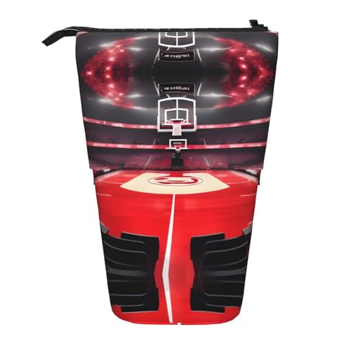 Basketball Arenas vertikales einziehbares Federmäppchen, Schreibwaren-Box, Erwachsene, Büro, Organizer-Box von OUSXC