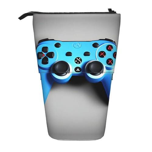 Blue Game Controller Vertikales einziehbares Federmäppchen Schreibwarenbox Erwachsene Büro Organizer Box von OUSXC