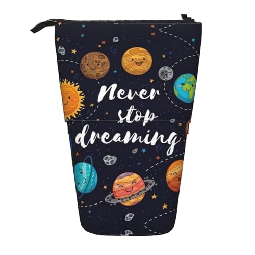 Cute Planet Vertikales einziehbares Federmäppchen Schreibwarenbox für Erwachsene Büro Organizer Box von OUSXC