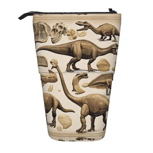 Dinosaur Fossils02 Vertikales einziehbares Federmäppchen, Schreibwaren-Box, Erwachsene, Büro, Organizer-Box von OUSXC