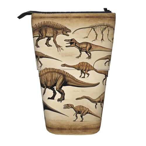 Dinosaur Fossils03 Vertikales einziehbares Federmäppchen, Schreibwaren-Box, Erwachsene, Büro, Organizer-Box von OUSXC