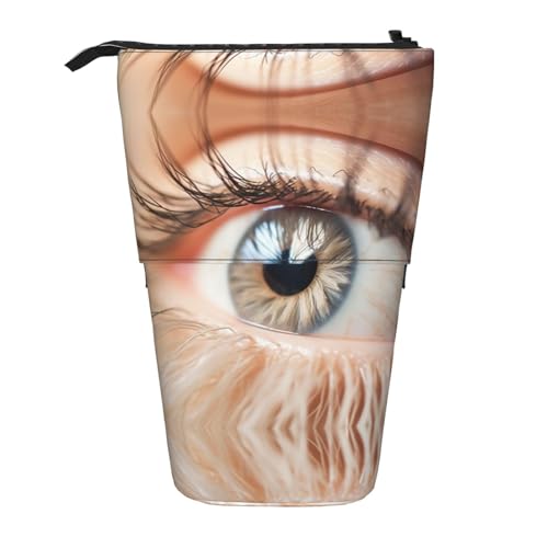 Eyelash Vertikales einziehbares Federmäppchen, Schreibwaren-Box, Erwachsene, Büro, Organizer-Box von OUSXC