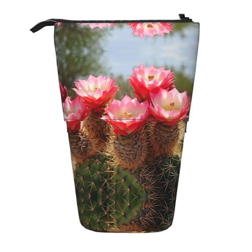 Federmäppchen mit Kaktusblütenmotiv, vertikal, einziehbar, Schreibwarenbox, für Erwachsene, Büro von OUSXC