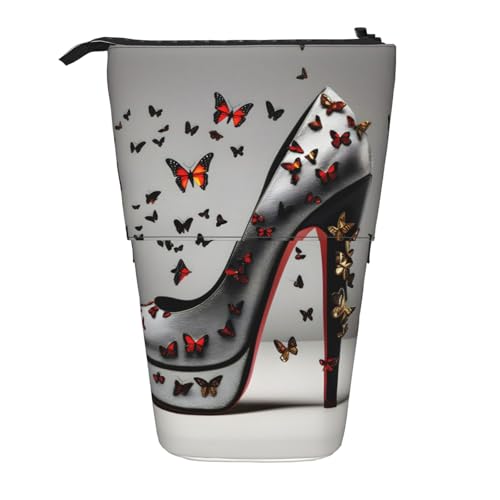 Federmäppchen mit Schmetterlingsmotiv, vertikal, einziehbar, für Erwachsene, Büro von OUSXC