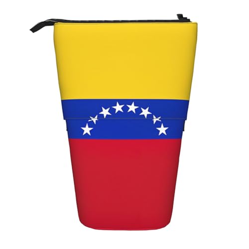 Federmappe mit Flagge von Venezuela, vertikal, einziehbar, Schreibwaren-Box, für Erwachsene, Büro, Organizer-Box von OUSXC