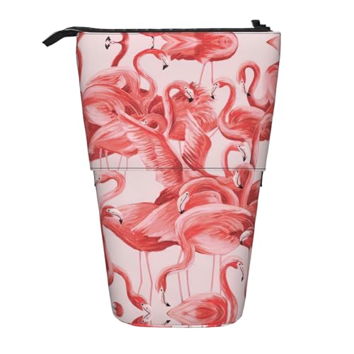 Flamingo Federmäppchen, vertikal, einziehbar, Schreibwarenbox, für Erwachsene, Büro, Organizer-Box von OUSXC