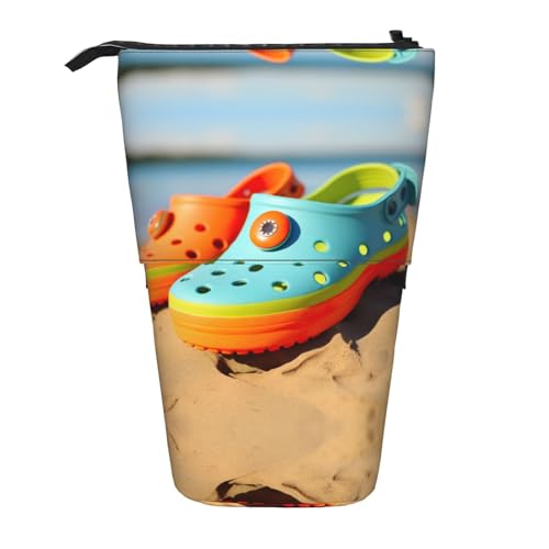 Flip-Flops vertikales einziehbares Federmäppchen, Schreibwaren-Box, Erwachsene, Büro, Organizer-Box von OUSXC