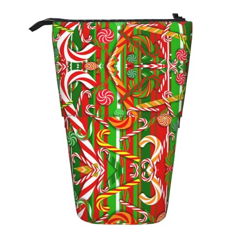 Frohe Weihnachten Vertikales einziehbares Federmäppchen Schreibwarenbox Erwachsene Büro Organizer Box von OUSXC