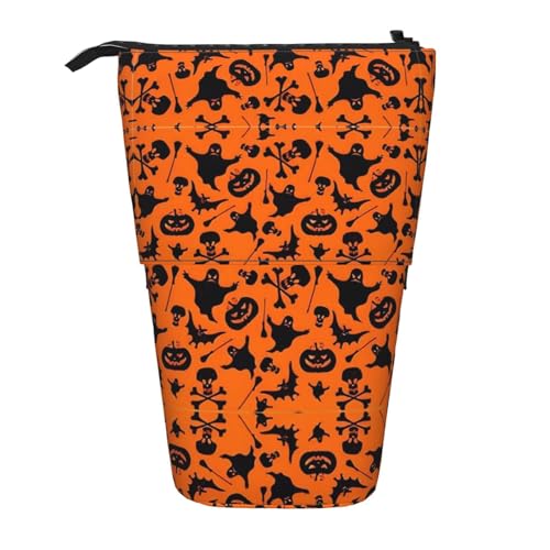 Halloween Vertikales einziehbares Federmäppchen Schreibwarenbox Erwachsene Büro Organizer Box von OUSXC