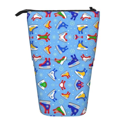 Hockey-Elemente, kreatives gemustertes vertikales einziehbares Federmäppchen, Schreibwaren-Box, Erwachsenen-Büro-Organizer-Box von OUSXC