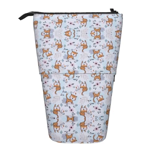 Lama-Cartoon-Muster, vertikal, einziehbar, Federmäppchen, Schreibwaren-Box, Erwachsene, Büro, Organizer-Box von OUSXC