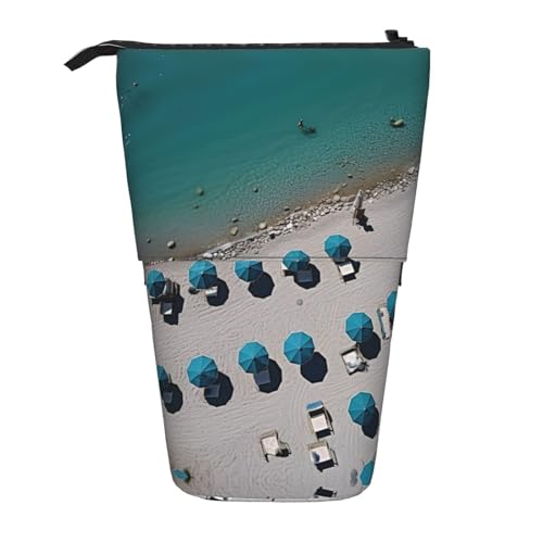 Mediterranean Summer Vertikales einziehbares Federmäppchen, Schreibwaren-Box, Erwachsene, Büro, Organizer-Box von OUSXC