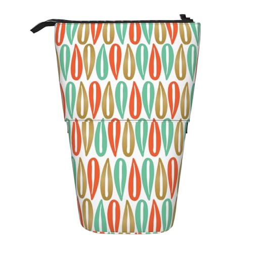 Mitte des Jahrhunderts moderner Stil, vertikal, einziehbares Federmäppchen, Schreibwaren-Box, Erwachsenen-Büro-Organizer-Box von OUSXC