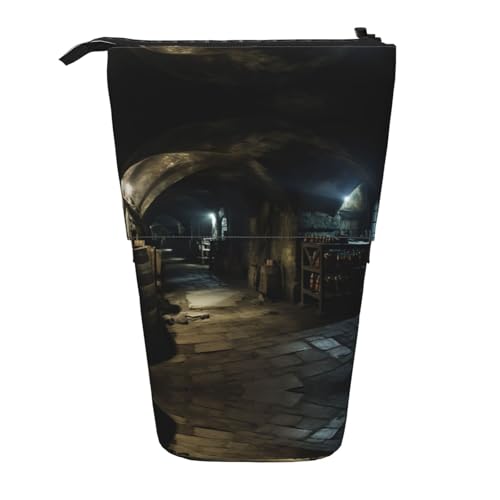 Old Crypt Vertikales einziehbares Federmäppchen, Schreibwaren-Box, Erwachsene, Büro, Organizer-Box von OUSXC