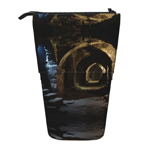 Old Crypt Vertikales einziehbares Federmäppchen, Schreibwaren-Box, Erwachsene, Büro, Organizer-Box von OUSXC