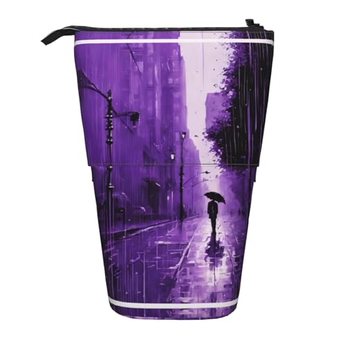 Rain02 Vertikales einziehbares Federmäppchen, Schreibwarenbox, für Erwachsene, Büro, Organizer von OUSXC