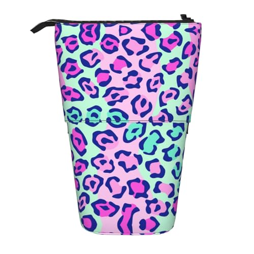 Red Lepard Vertikales einziehbares Federmäppchen, Schreibwaren-Box, Erwachsene, Büro, Organizer-Box von OUSXC