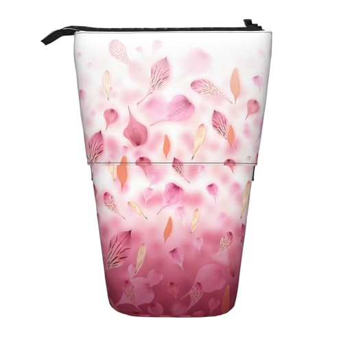 Red Petals Vertikales einziehbares Federmäppchen Schreibwarenbox für Erwachsene Büro Organizer Box von OUSXC