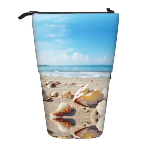 Seashells Federmäppchen, vertikal, einziehbar, für Erwachsene, Büro, Organizer von OUSXC