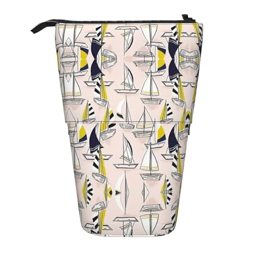 Sketch Sailing Vertical Retractable Pencil Case Stationery Box Adult Office Organizer Box von OUSXC