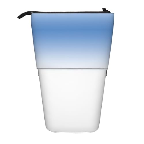 Strukturiertes blaues vertikales einziehbares Federmäppchen, Schreibwaren-Box, Erwachsene, Büro, Organizer-Box von OUSXC