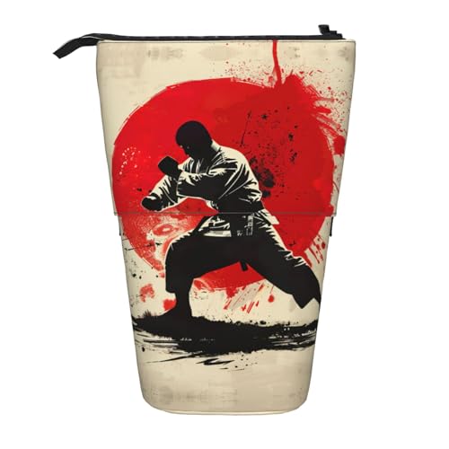 Taekwondo-Design, vertikales einziehbares Federmäppchen, Schreibwaren-Box, Erwachsene, Büro, Organizer-Box von OUSXC